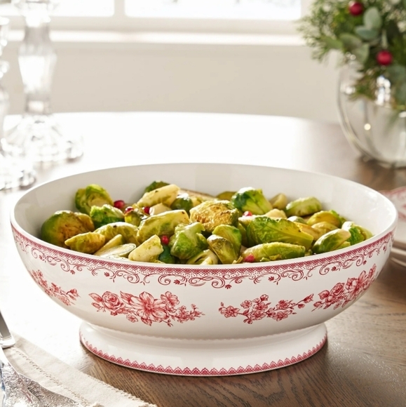 ❤️ 2025 Holiday Agatha Red Floral 11 Inch Serving Bowl By The Pioneer Woman - Picture 1 of 4